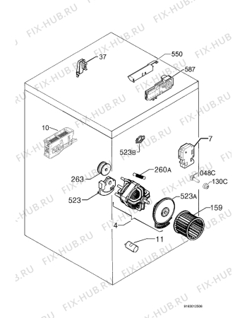 Взрыв-схема сушильной машины Electrolux EDE57150W - Схема узла Electrical equipment 268